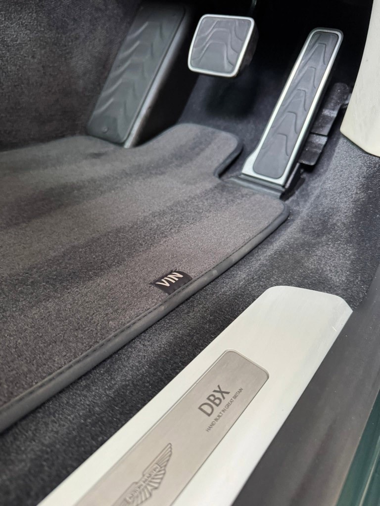 Aston Martin DBX footwell and sill, spotless after detailing