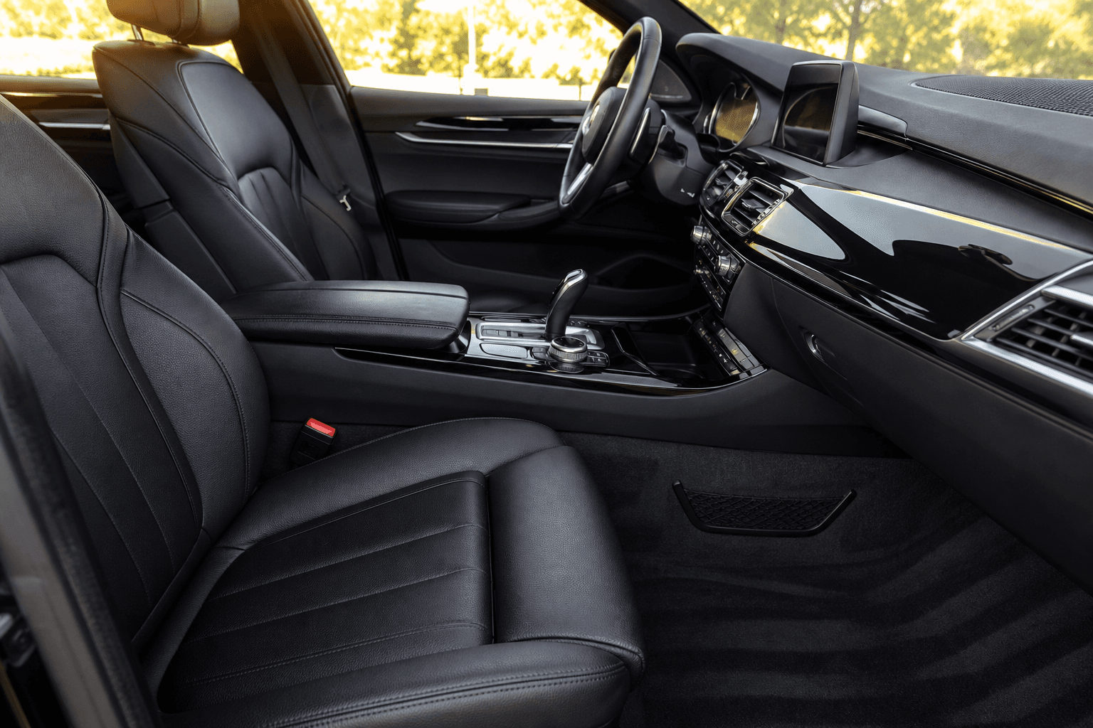Spotless car interior after an interior detail